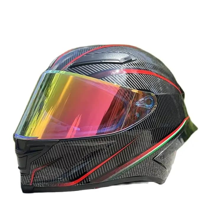 Casque de sécurité de course quatre saisons grand Spoiler noir rouge