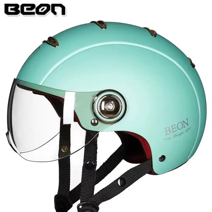 Casque de moto demi-face vintage BEON pour hommes et femmes
