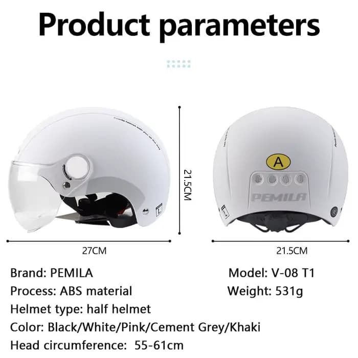 PEMILA casque de cyclisme avec lunettes lentille Protection des oreilles autocollant réfléchissant