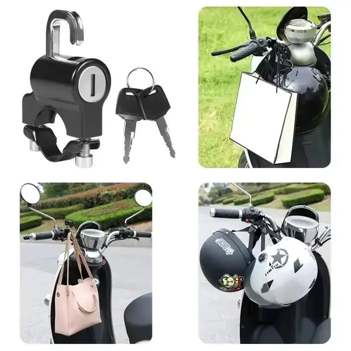 Serrure universelle pour casque de moto