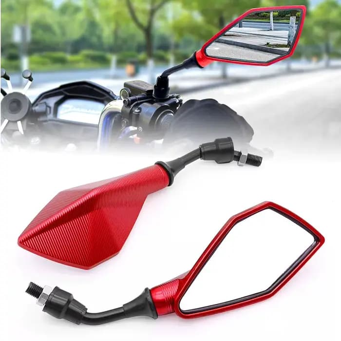 2 rétroviseurs latéraux réglables grand angle de 10 mm pour moto et vélo