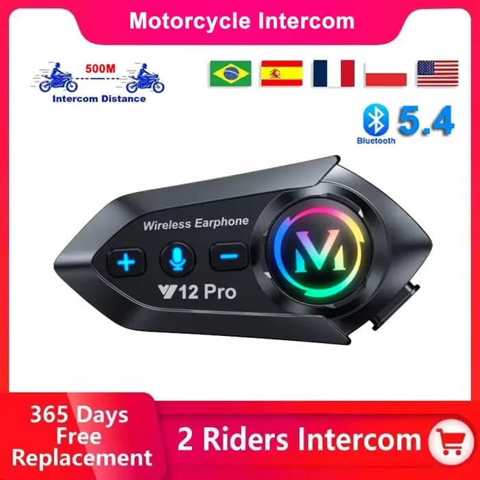 Intercom pour casque de moto 1/2x Y20 Pro