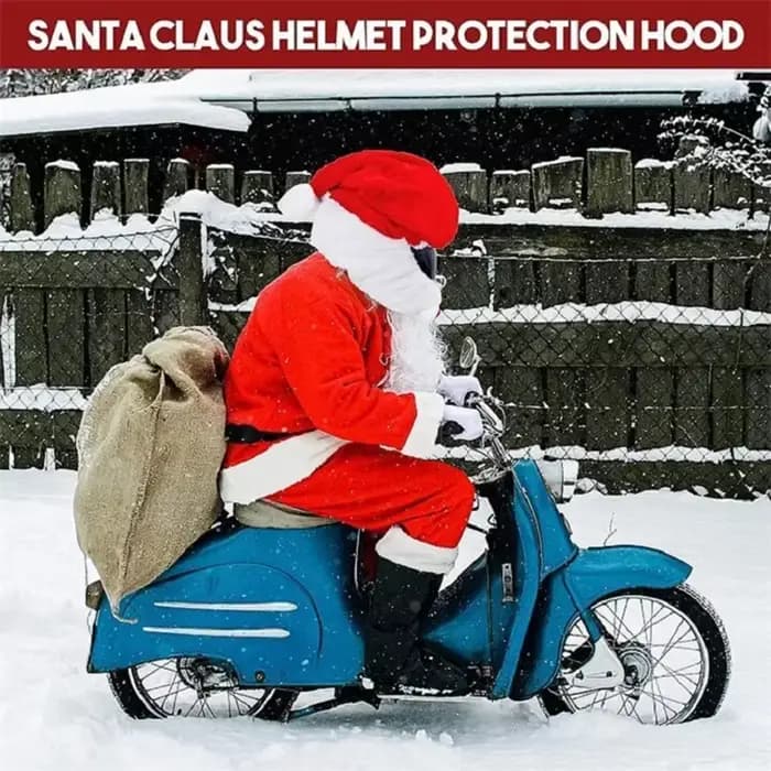 Housse de casque de moto du père noël