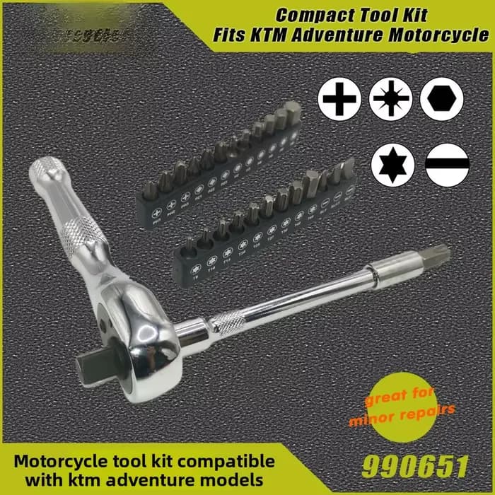 Ensemble d'outils de moto compacts pour la réparation d'urgence