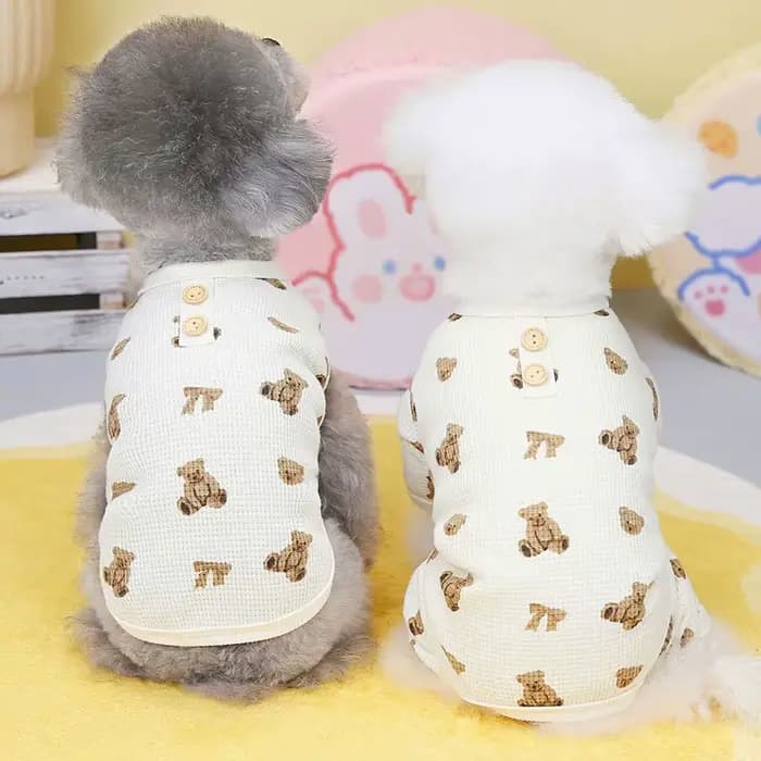 Pyjama pour chien à motif Animal, vêtements pour animaux de compagnie, combinaison pour chien, gilet sans manches, sweat à capuche pour petits chiens, Chihuahua, chiot, chat, Pijamas S