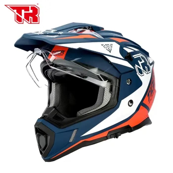Casque de motocross à double visière