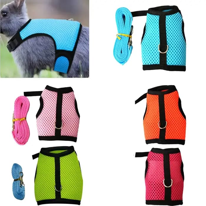 Ensemble d'accessoires pour animaux de compagnie HarNISSAN, maille souple, SFP avec laisse, petit animal, overd'inde, hamsters, lapin