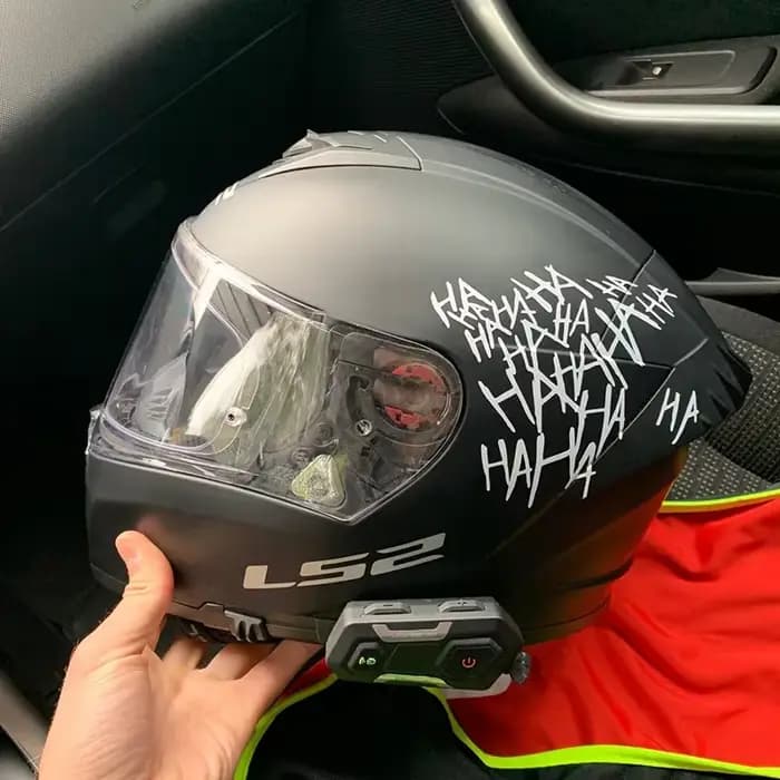 Autocollant de casque de moto Joker