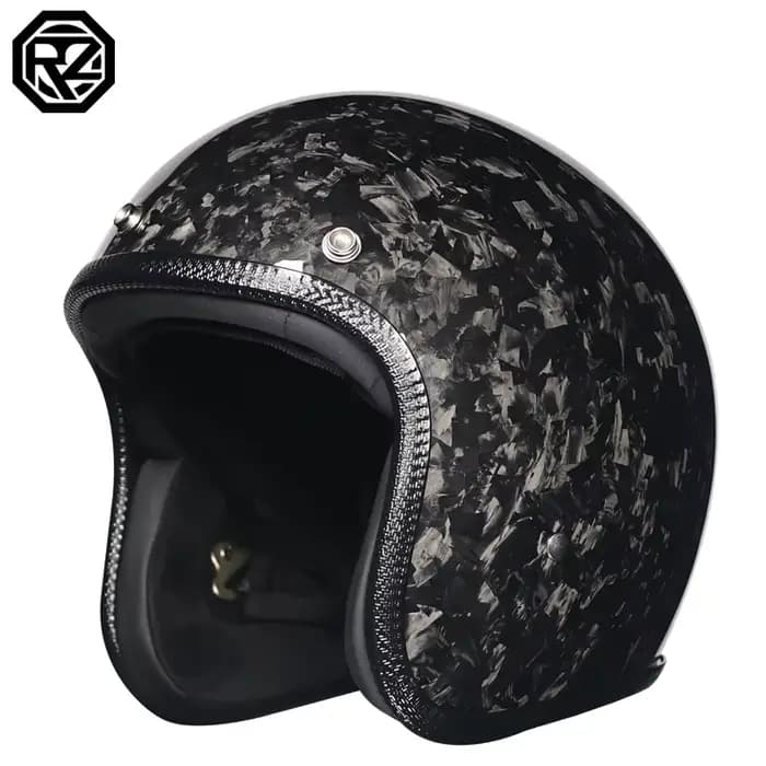 ORZ-Casque de moto à face ouverte, Demi-casque en carbone 3/4