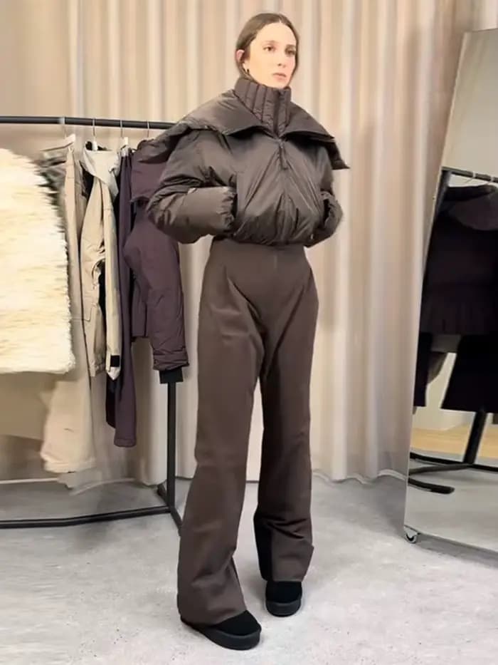 Combinaisons à fermeture éclair mince femmes fourrure à manches longues taille haute ligne mode 2025 automne femme combinaison rue décontracté dames barboteuse