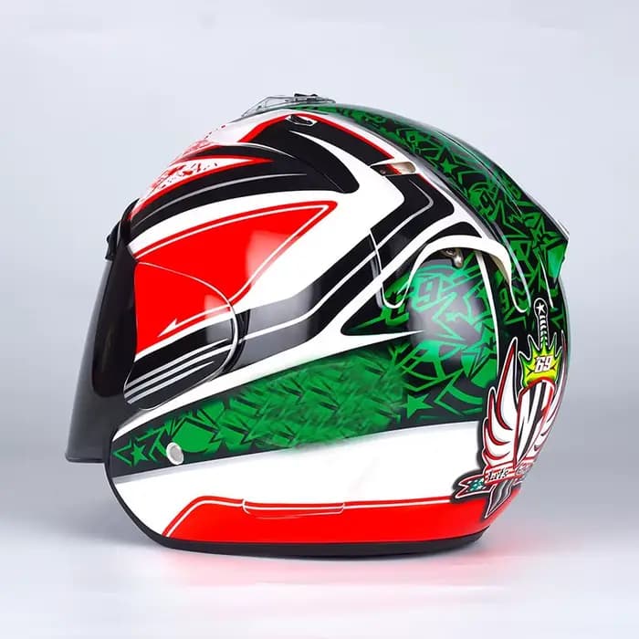 Hommes et femmes moto tout-terrain Casque d'été épée verte demi