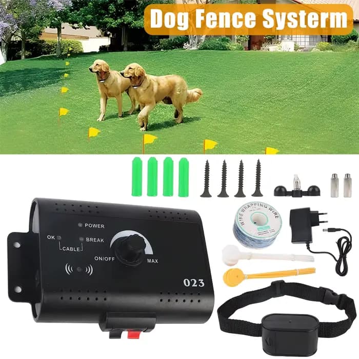 Système de clôture électronique pour animaux de compagnie, collier de clôture électrique pour chien, collier de dressage pour chien, collier à choc sonore, étanche, accessoires pour animaux de compagn