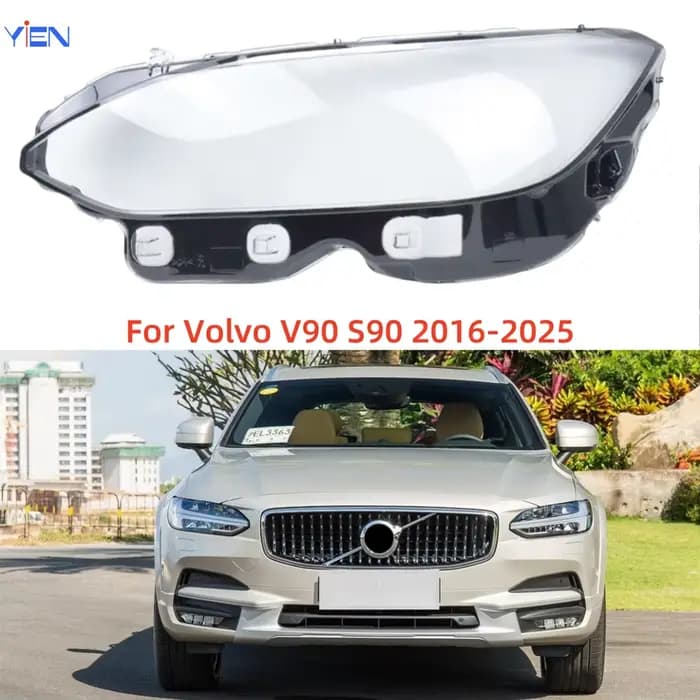Pour Volvo V90 S90 2016 2017 2018 2019 2020 2021 2022 2023 2024 2025 accessoires de voiture pour voitures Lampe de tête couverture coque transparente