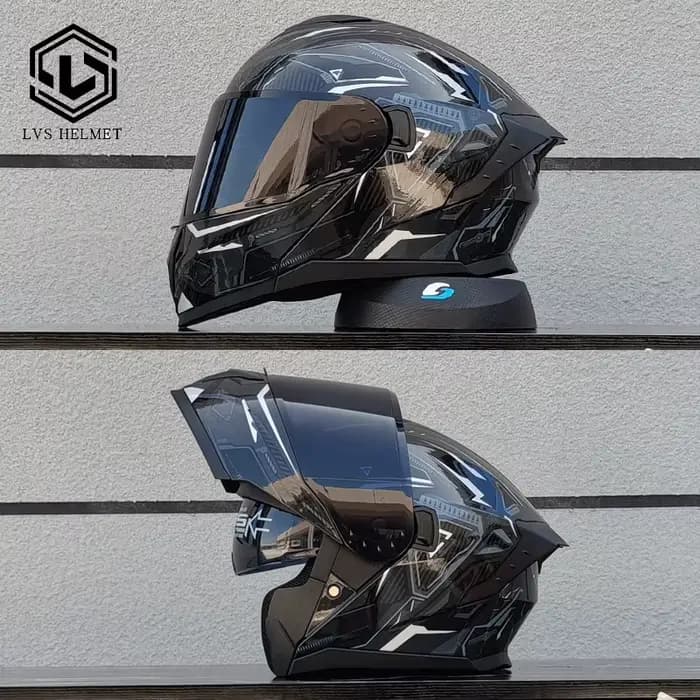 LVS dernier casque de moto double lentille