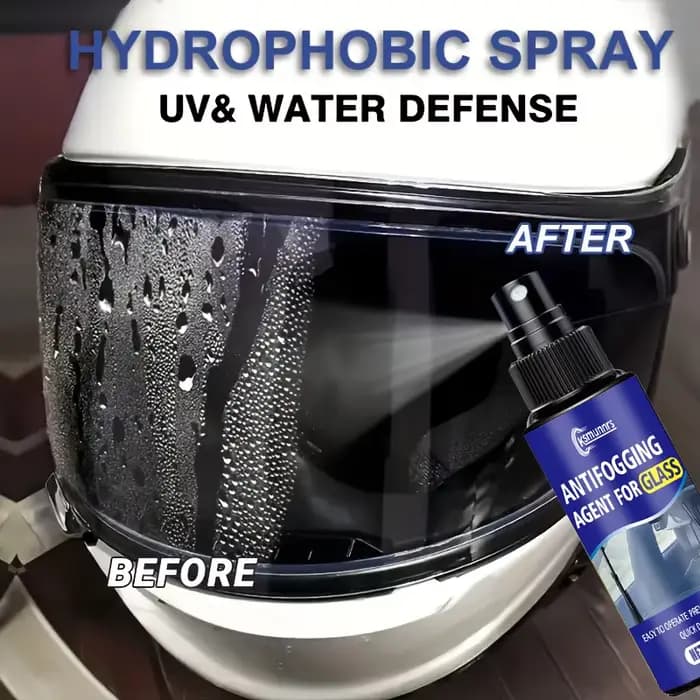 Spray pour casque de moto : hydrophobe