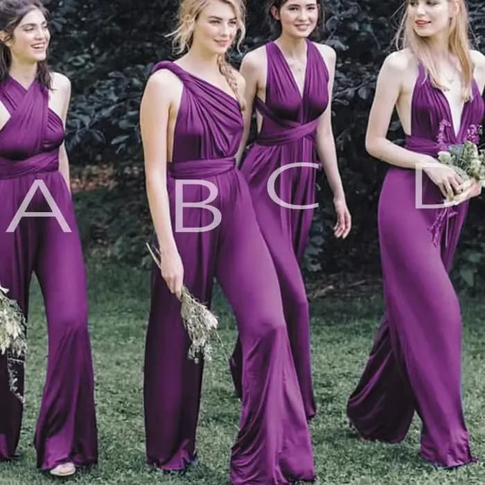 Combinaison violette élégante pour mariages