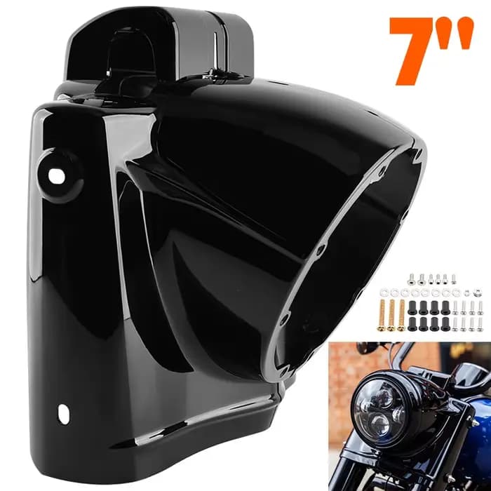 Accessoires de moto, couvercle de phare rond de 7 pouces