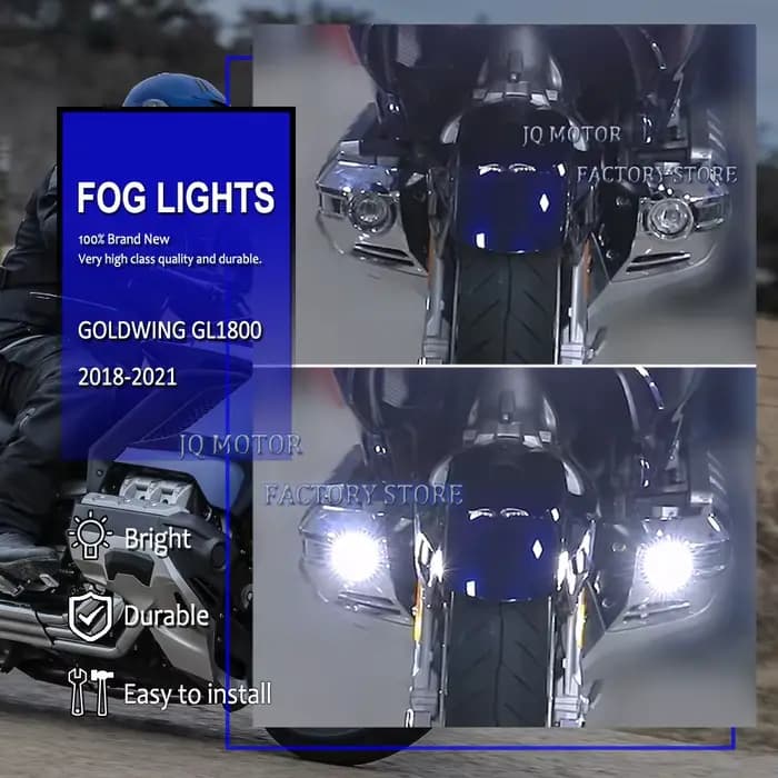 Paire de phares antibrouillard LED pour moto Honda GoldOO