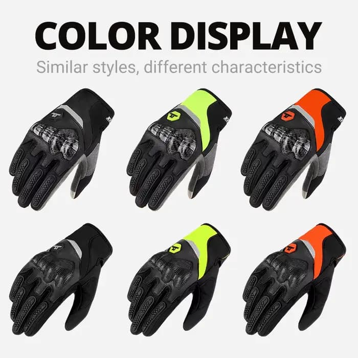 Masontex-Gants de Moto en Fibre de Carbone à Doigt Complet