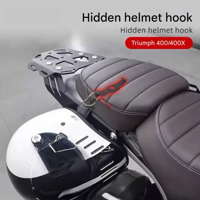 Serrure de casque cachée personnalisée pour Triumph Speed400/Scrambler400X