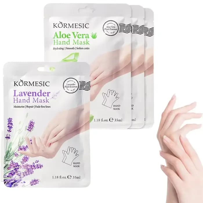 Masque pour les mains, gants hydratants pour peau sèche, parfumé à la lavande et à l'aloe vera, traitement réparateur nourrissant en profondeur pour les mains douces et lisses