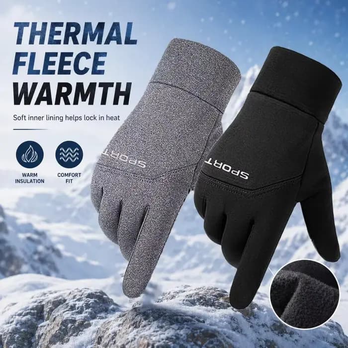 Gants de cyclisme chauds d'hiver SPORT avec fonction tactile