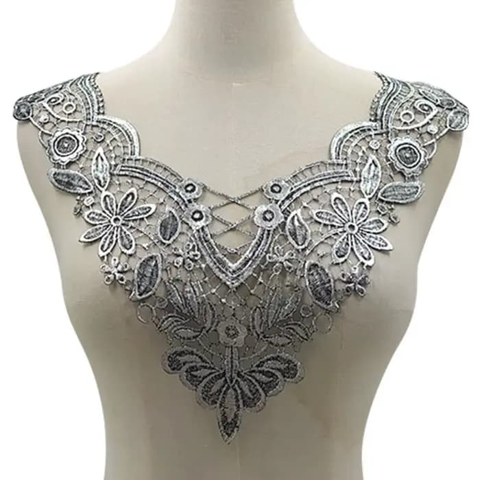 Broche brodée, dentelle florale ajourée, accessoires de couture DIY, matériel artisanal pour broderie