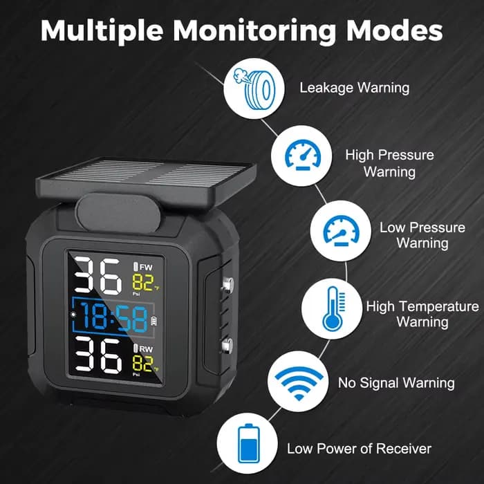 Avec horloge moto TPMS 2 capteurs de pneus système de surveillance de la pression