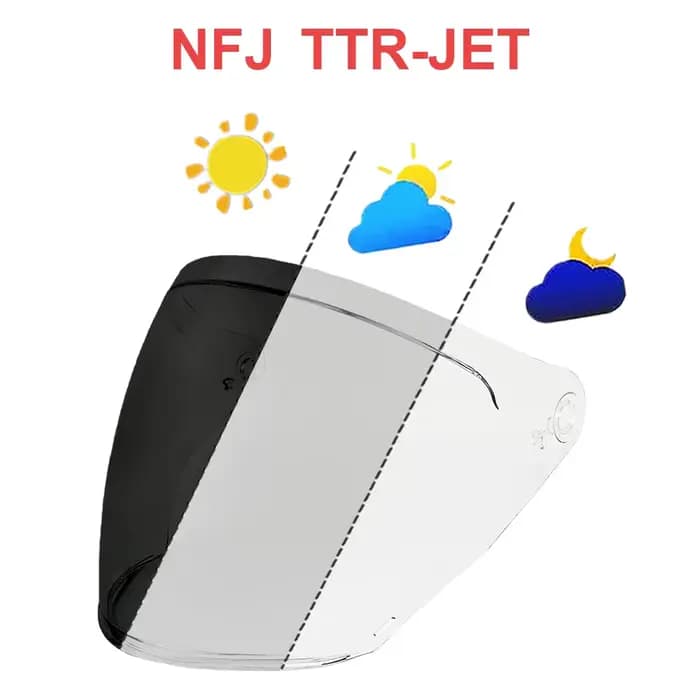 Photochromisme NFJ casque visage bouclier pour KYT TTR-JET