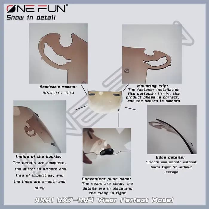 Lentille de visière de casque de moto pour AR RR4 AI