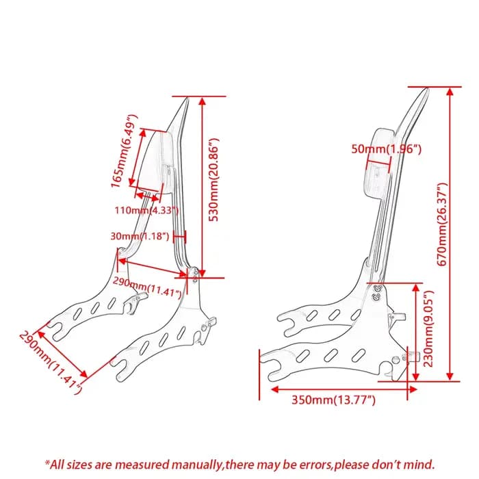 Accessoires de moto, dossier arrière Sissy Bar pour Indian Chief Vintage Classic 2014 - 2018