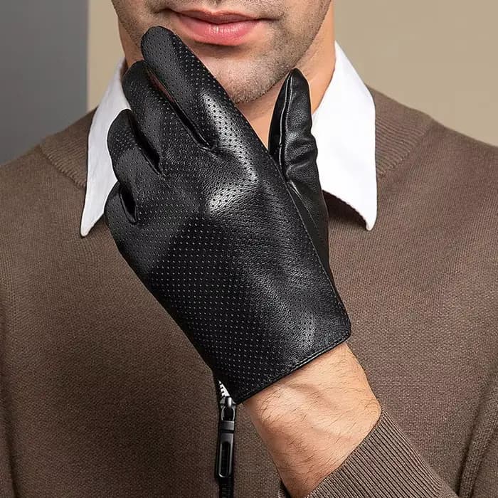 Gants en cuir de mouton véritable pour hommes