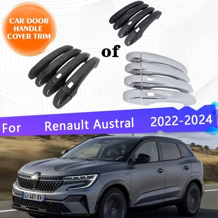 Poignée de porte de voiture antirouille, couverture extérieure, protection contre les rayures, décor, accessoires, Renault Austral 2023, 2022, 2024