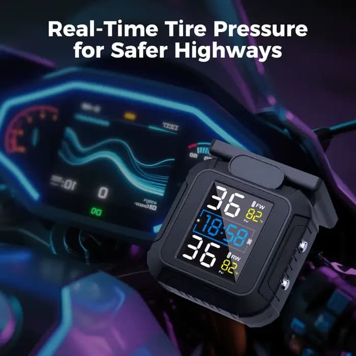 Avec horloge moto TPMS 2 capteurs de pneus système de surveillance de la pression