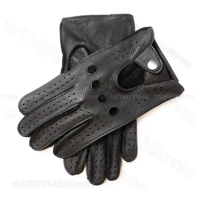 Gants de printemps en cuir véritable pour hommes