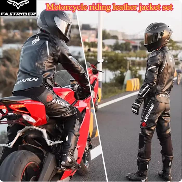 Ensemble de veste de course moto d'hiver