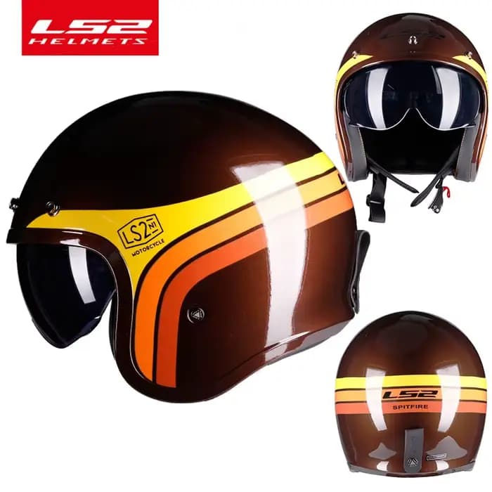 Casque de moto à face ouverte
