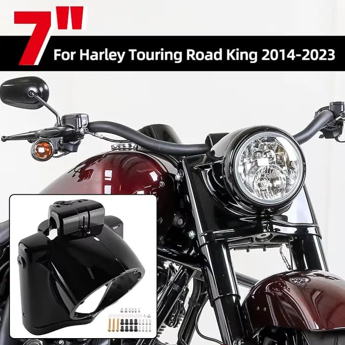 Accessoires de moto, couvercle de phare rond de 7 pouces