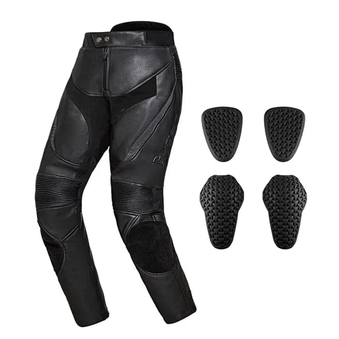 Pantalon de moto en cuir PU pour homme