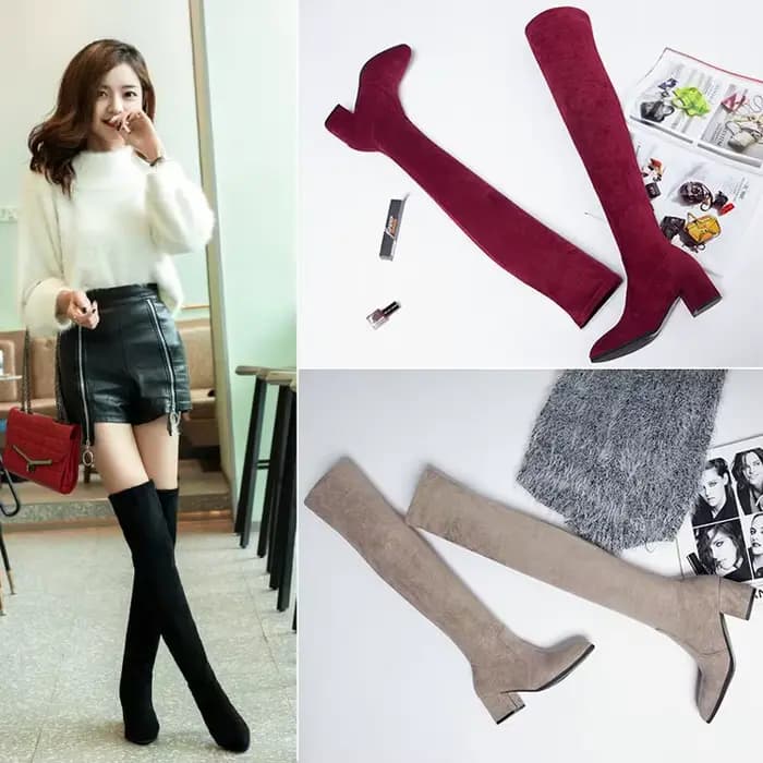 Bottes hautes au-dessus du genou pour femmes, chaussures Parker pointues, élégantes et à la mode, tout match, belles bottes d'automne et d'hiver, nouveau