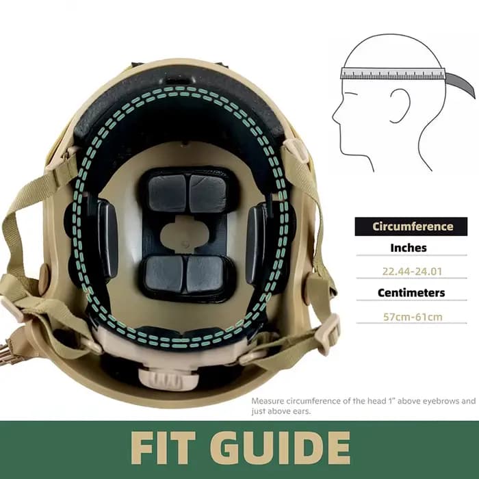 Casque tactique Airsoft BOOIU avec bouton réglable
