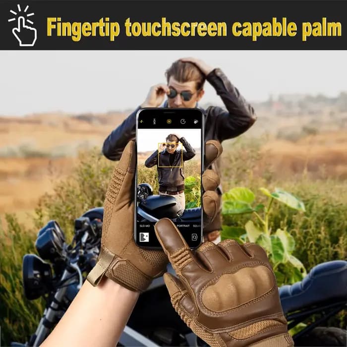 Gants de moto en cuir PU à écran tactile