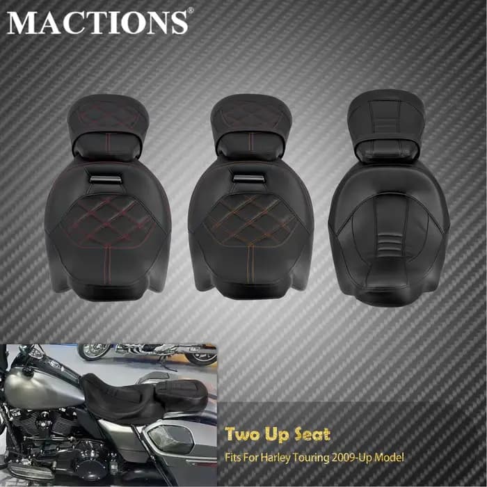 Siège de passager de conducteur à deux places pour moto
