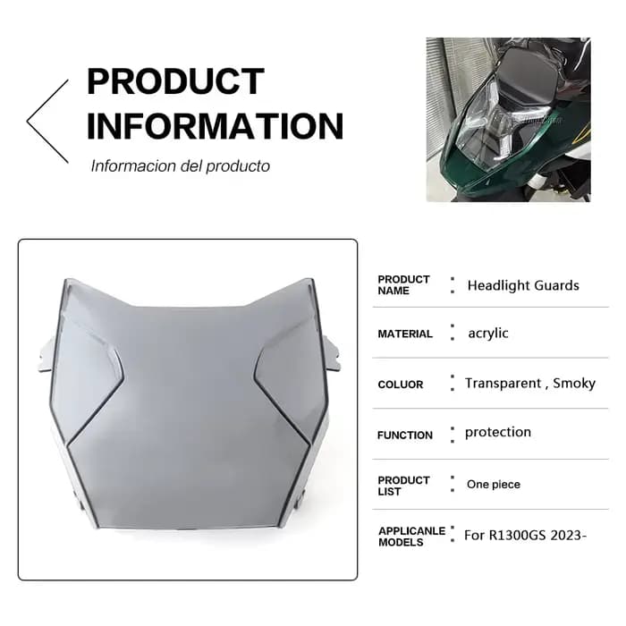 2023 2024 2025 garde de phare de moto nouveau pour BMW R1300GS R1300 GS R 1300 GS R 1300GS Protection de couverture