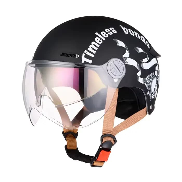 Casque de moto rétro RNG avec double visière solaire