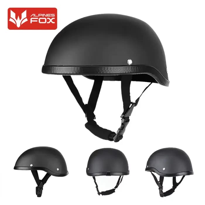 Casque de moto demi-visage Vintage café Racer rétro Scooter Jet