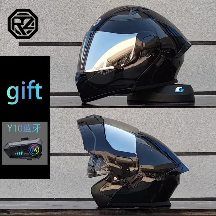 Casque modulaire de moto de secousse avec des écouteurs de Bluetooth