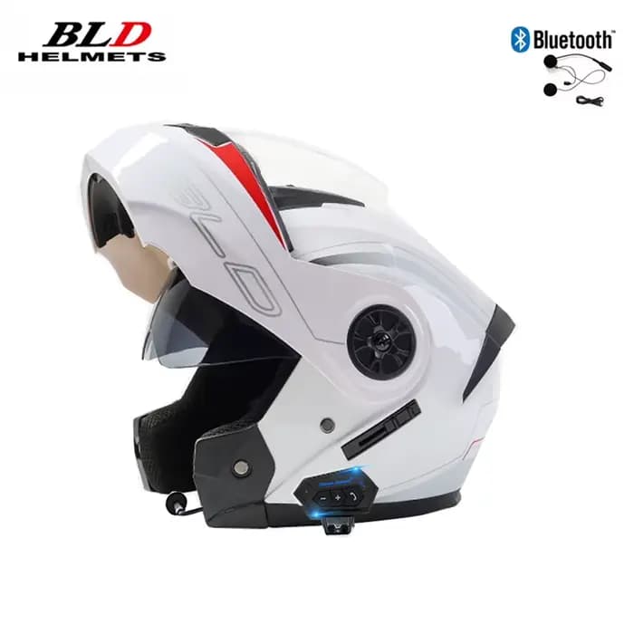 Casque de moto modulable à double visière