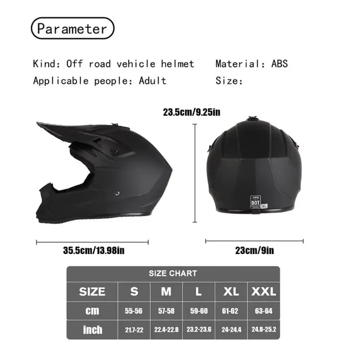 Casque de moto - Casque tout-terrain pour motocross