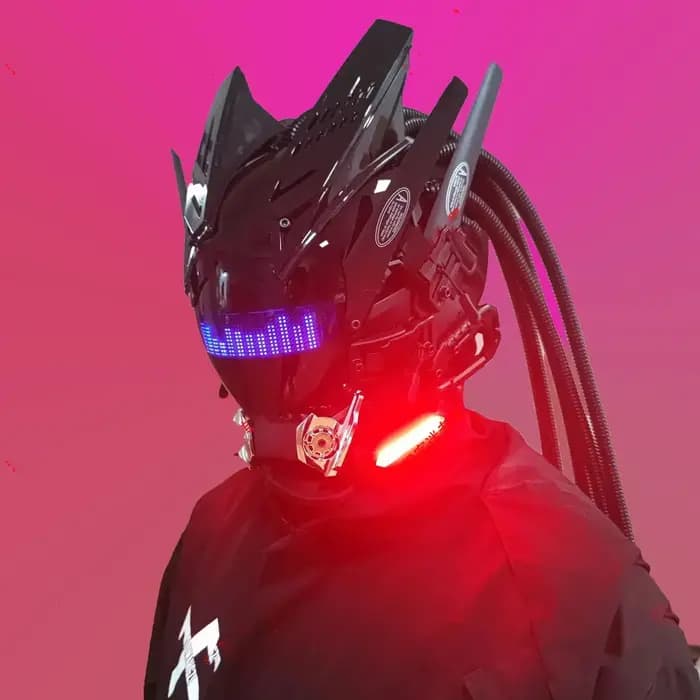 Casque Cyberpunk masque Shinobi Robot